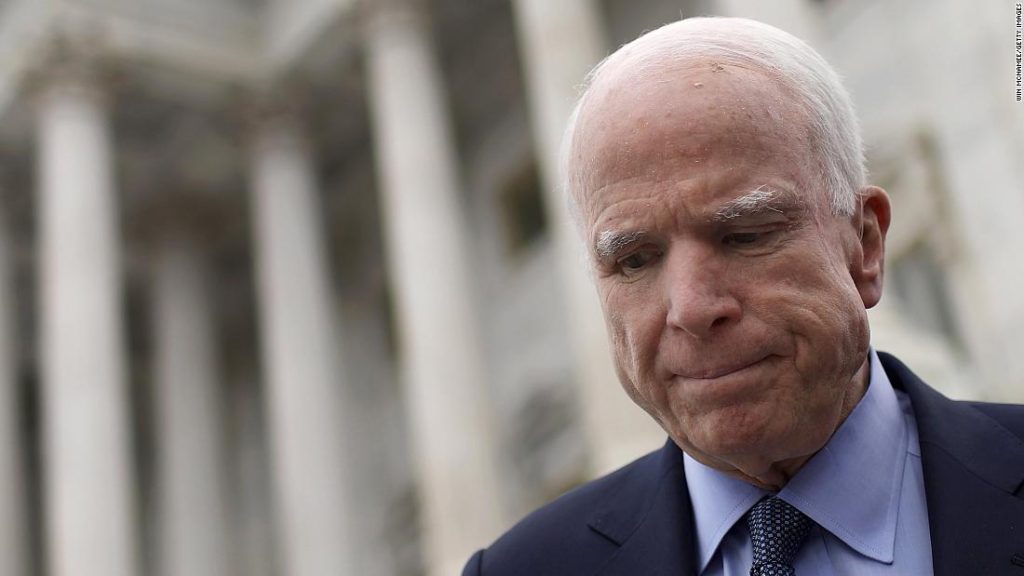 We are deeply saddened by the death of Senator John McCain